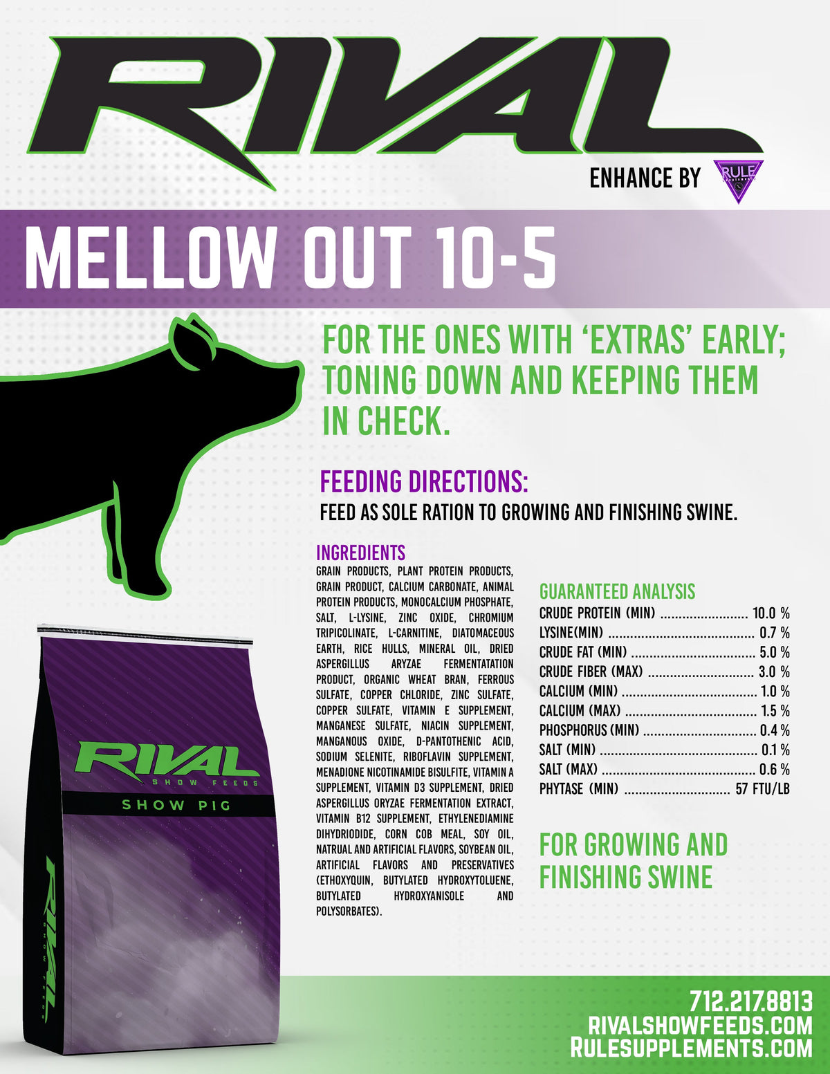 Rival Mellow Out 10-5 - 10 bags per pallet minimum