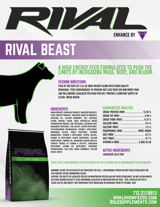 Rival Beast Cattle - 10 bags per pallet